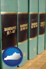 kentucky map icon and bankruptcy law books
