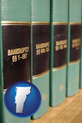 vt map icon and bankruptcy law books