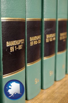 bankruptcy law books - with Alaska icon