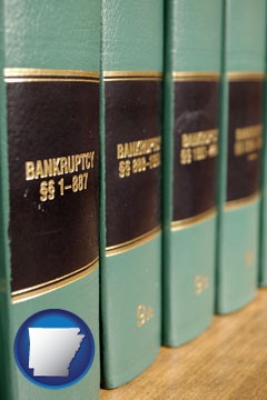 bankruptcy law books - with Arkansas icon