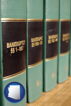 bankruptcy law books - with Arizona icon