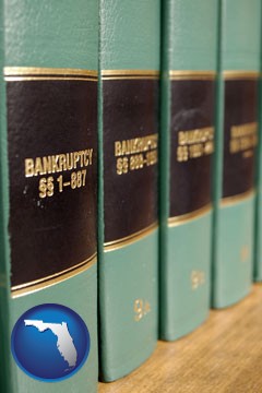 bankruptcy law books - with Florida icon