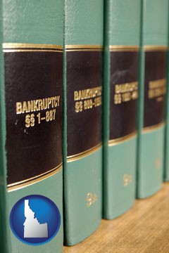 bankruptcy law books - with Idaho icon