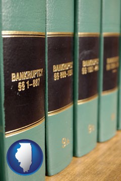 bankruptcy law books - with Illinois icon