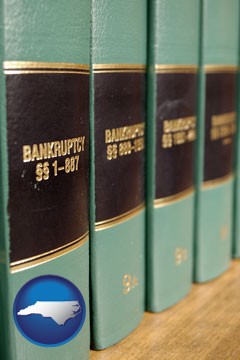 bankruptcy law books - with North Carolina icon