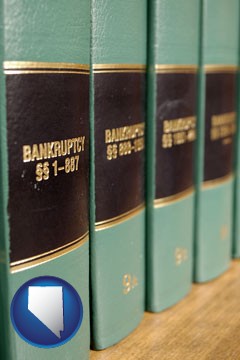 bankruptcy law books - with Nevada icon