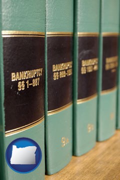 bankruptcy law books - with Oregon icon