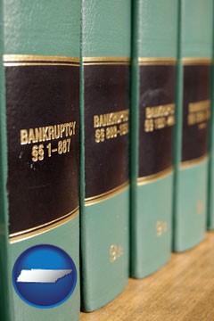 bankruptcy law books - with Tennessee icon