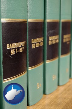 bankruptcy law books - with West Virginia icon
